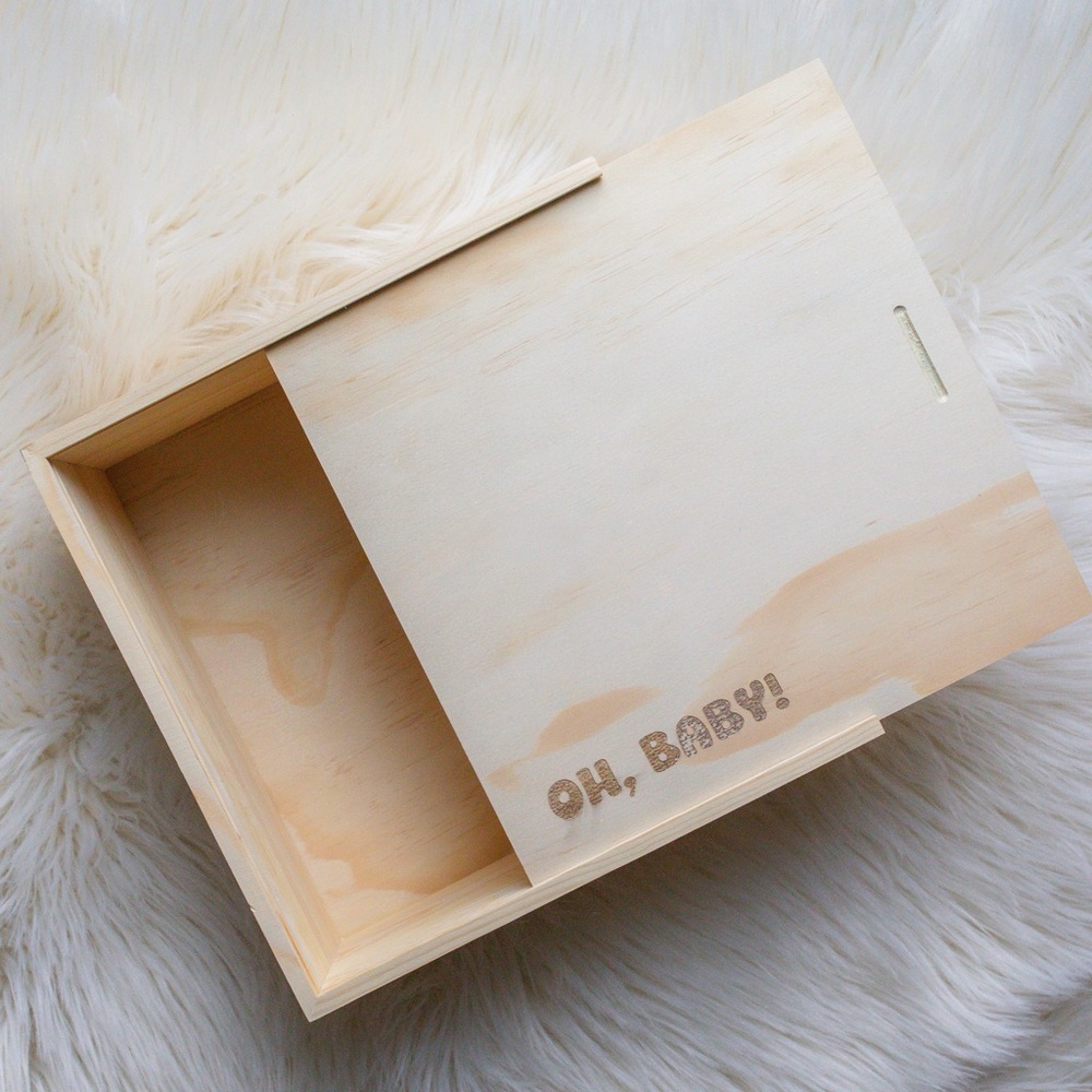 Wooden gift box 11x11x5